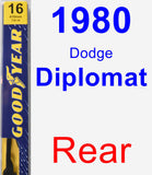 Rear Wiper Blade for 1980 Dodge Diplomat - Premium