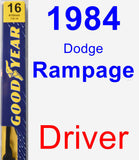 Driver Wiper Blade for 1984 Dodge Rampage - Premium
