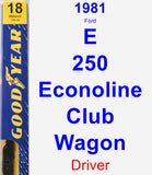 Driver Wiper Blade for 1981 Ford E-250 Econoline Club Wagon - Premium