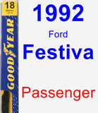 Passenger Wiper Blade for 1992 Ford Festiva - Premium