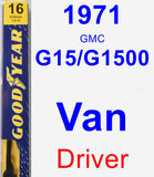 Driver Wiper Blade for 1971 GMC G15/G1500 Van - Premium