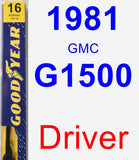 Driver Wiper Blade for 1981 GMC G1500 - Premium