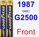 Front Wiper Blade Pack for 1987 GMC G2500 - Premium