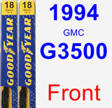 Front Wiper Blade Pack for 1994 GMC G3500 - Premium