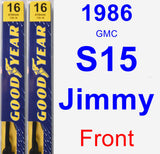 Front Wiper Blade Pack for 1986 GMC S15 Jimmy - Premium