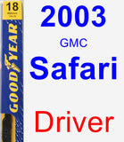 Driver Wiper Blade for 2003 GMC Safari - Premium