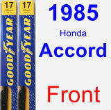 Front Wiper Blade Pack for 1985 Honda Accord - Premium