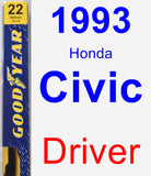 Driver Wiper Blade for 1993 Honda Civic - Premium