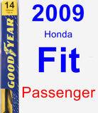 Passenger Wiper Blade for 2009 Honda Fit - Premium