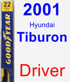 Driver Wiper Blade for 2001 Hyundai Tiburon - Premium
