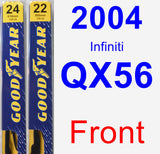 Front Wiper Blade Pack for 2004 Infiniti QX56 - Premium