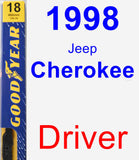 Driver Wiper Blade for 1998 Jeep Cherokee - Premium