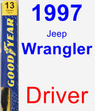 Driver Wiper Blade for 1997 Jeep Wrangler - Premium