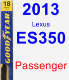 Passenger Wiper Blade for 2013 Lexus ES350 - Premium