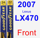 Front Wiper Blade Pack for 2007 Lexus LX470 - Premium