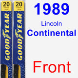 Front Wiper Blade Pack for 1989 Lincoln Continental - Premium