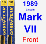 Front Wiper Blade Pack for 1989 Lincoln Mark VII - Premium