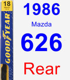Rear Wiper Blade for 1986 Mazda 626 - Premium