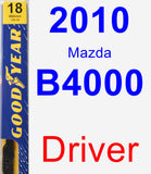 Driver Wiper Blade for 2010 Mazda B4000 - Premium