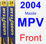 Front Wiper Blade Pack for 2004 Mazda MPV - Premium