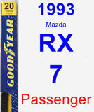 Passenger Wiper Blade for 1993 Mazda RX-7 - Premium