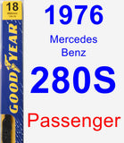 Passenger Wiper Blade for 1976 Mercedes-Benz 280S - Premium