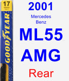 Rear Wiper Blade for 2001 Mercedes-Benz ML55 AMG - Premium