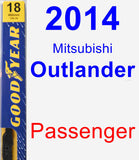 Passenger Wiper Blade for 2014 Mitsubishi Outlander - Premium