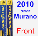 Front Wiper Blade Pack for 2010 Nissan Murano - Premium