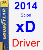Driver Wiper Blade for 2014 Scion xD - Premium