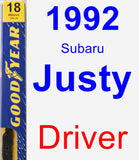 Driver Wiper Blade for 1992 Subaru Justy - Premium