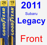 Front Wiper Blade Pack for 2011 Subaru Legacy - Premium