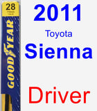 Driver Wiper Blade for 2011 Toyota Sienna - Premium