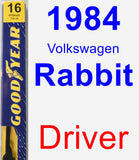 Driver Wiper Blade for 1984 Volkswagen Rabbit - Premium