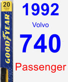 Passenger Wiper Blade for 1992 Volvo 740 - Premium