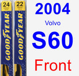 Front Wiper Blade Pack for 2004 Volvo S60 - Premium