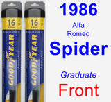 Front Wiper Blade Pack for 1986 Alfa Romeo Spider - Assurance