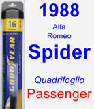 Passenger Wiper Blade for 1988 Alfa Romeo Spider - Assurance