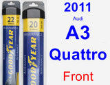 Front Wiper Blade Pack for 2011 Audi A3 Quattro - Assurance