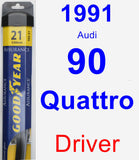 Driver Wiper Blade for 1991 Audi 90 Quattro - Assurance