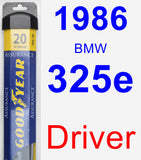 Driver Wiper Blade for 1986 BMW 325e - Assurance
