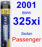 Passenger Wiper Blade for 2001 BMW 325xi - Assurance