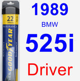 Driver Wiper Blade for 1989 BMW 525i - Assurance