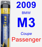 Passenger Wiper Blade for 2009 BMW M3 - Assurance