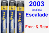 Front & Rear Wiper Blade Pack for 2003 Cadillac Escalade - Assurance