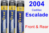 Front & Rear Wiper Blade Pack for 2004 Cadillac Escalade - Assurance