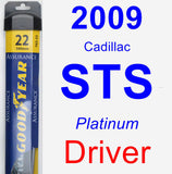 Driver Wiper Blade for 2009 Cadillac STS - Assurance