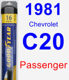 Passenger Wiper Blade for 1981 Chevrolet C20 - Assurance