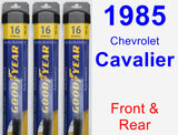Front & Rear Wiper Blade Pack for 1985 Chevrolet Cavalier - Assurance