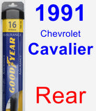 Rear Wiper Blade for 1991 Chevrolet Cavalier - Assurance